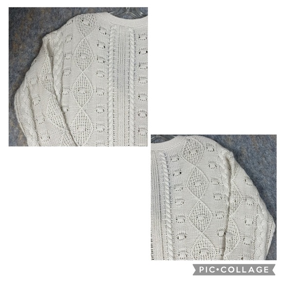 Sincerely Jules Button Front Cottagecore Coastal Grandma Sweater Cardigan Sz S - Picture 10 of 13